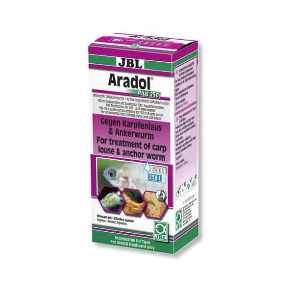 תרופה לטיפול בכנימות קרפיון ותולעים עוגנות ARADOL PLUS 250 JBL